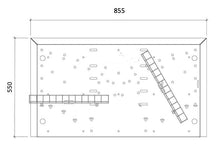 Load image into Gallery viewer, Roosterbraai KS54 Braai Plate 54 hole Kit with 2 x 430SS grids (855mmx550mm)
