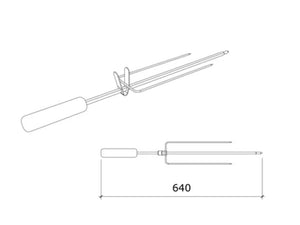 Wall Mount Braai: Hand Rotisserie TJOP STICK