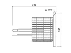 Wall Mount KS52 Braai Plate 52 hole Kit with 2 x 430SS grids (855mmx550mm)