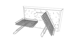 Wall Mount KS52 Braai Plate 52 hole Kit with 2 x 430SS grids (855mmx550mm)